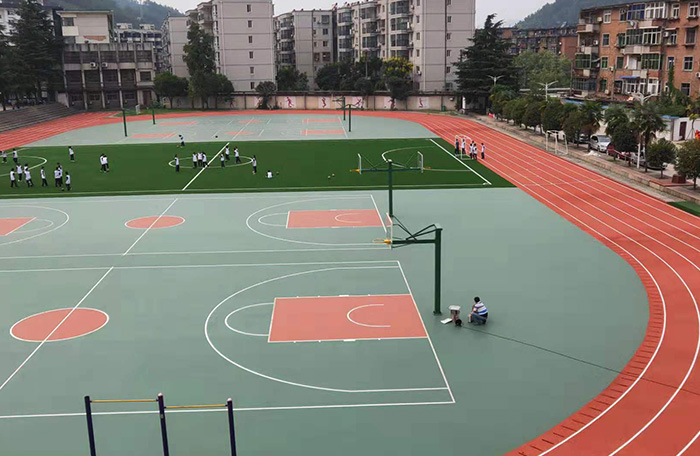 神農(nóng)架室外硅pu籃球場